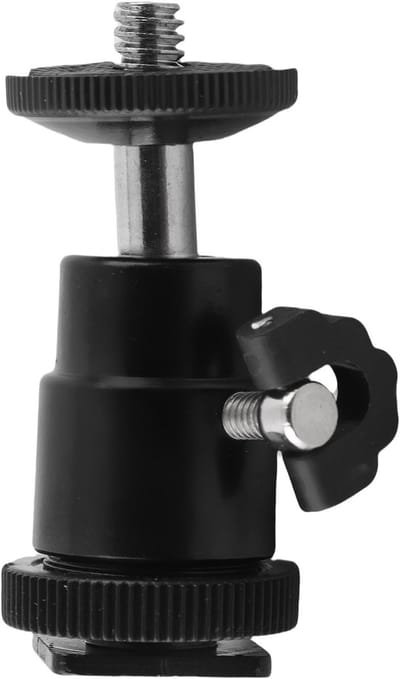 Duurzame 360 Graden Balhoofd voor Camera's, 1/4 Inch Draad, Aluminium, Verstelbaar en Corrosiebestendig