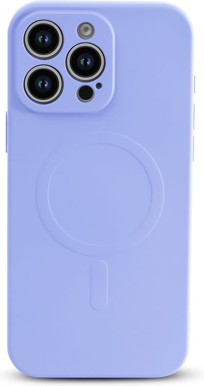 Casemania Hoesje Geschikt voor Apple iPhone 16 Pro - Paars - Liquid Siliconen Back Cover Case - met Sterke magneetring geschikt voor MagSafe - Telefoon hoes met Camera Bescherming