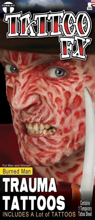 Partychimp Verbrande Huid Applicatie voor bij Halloween Kostuum Volwassenen Carnaval