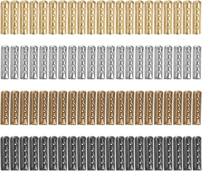 80 stuks metalen aglets voor schoenveters - vervangende tips voor sneakers, paracord en canvas, 23 mm lengte, ideaal voor doe-het-zelf reparaties