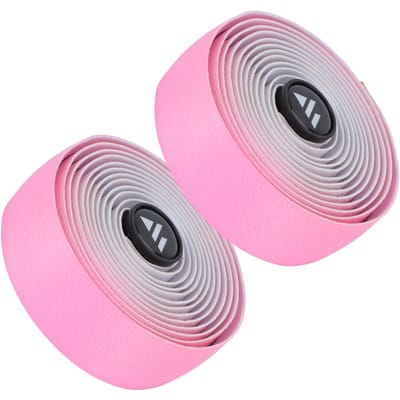 Ruban de guidon de vélo de route motif Z bicolore dégradé avec bouchons Amortissant Confortable pour le cyclisme PU+Mousse Rose pink