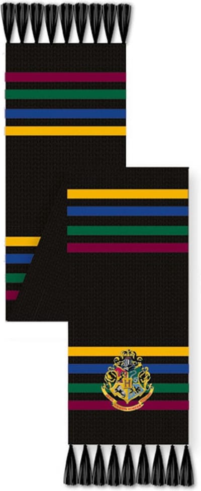 Harry Potter - Hogwarts Crest Scarf Zwart