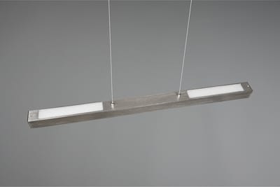 LED Railverlichting - Hanglamp - Torna Dual Parola Up and Down - 2 Fase - 29W - Warm Wit 3000K - Dimbaar - Rechthoek - Mat Nikkel - Aluminium