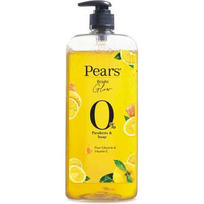 Pears 98% Pure Glycerine Bright Glow Douchegel met Vitamine C en 0% Parabenen & Zeep voor een Stralende Glans, 750ml yellow
