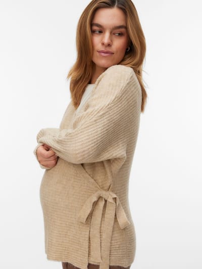 Mama Licious Gebreide pullover Regular fit V-Hals Pullover