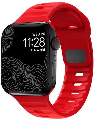Stravo Outdoor Siliconen Sportbandje – Heavy Duty & Waterproof Horlogeband – Geschikt voor Apple Watch 42mm (Series 11/10), 41mm, 40mm, 38mm – Rood