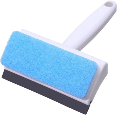 Raamtrekker Schoonmaker - Dubbelzijdig Wisser - Ruiten Reinigen - Waterretentie Technologie - 18 x 11.5 cm - Grijs