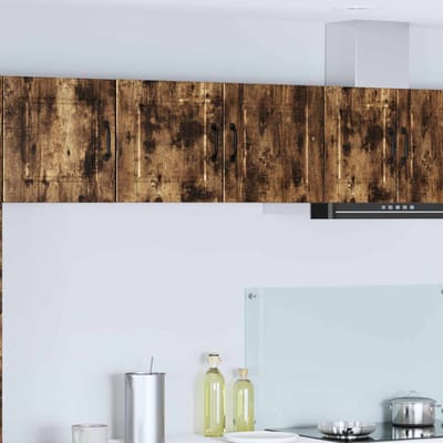 vidaXL - Wandkast - PORTO - Rook - Eiken - 80 - x - 31 - x - 40 - cm - Bewerkt - hout