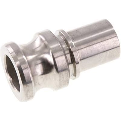 Camlock DN 32 (1 1/4'') Koppeling RVS met slangpilaar (32 mm) Type E EN 14420-7 (DIN 2828)