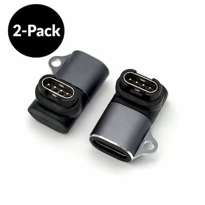 Geschikt voor Garmin Fenix 5 / 6 / 7 / Forerunner / Vivoactive – USB-C naar Garmin Oplaad Adapter 90° – Set van 2 – Smartwatch Oplader