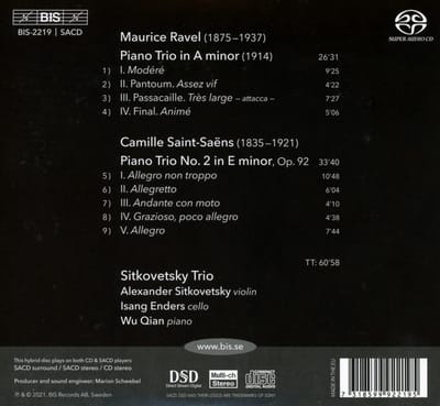 Sitkovetsky Trio - Piano Trios (SACD)