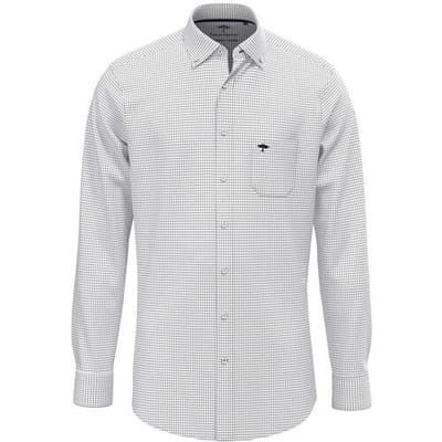 Fynch-Hatton Overhemd All-Season Oxford Check Navy / male