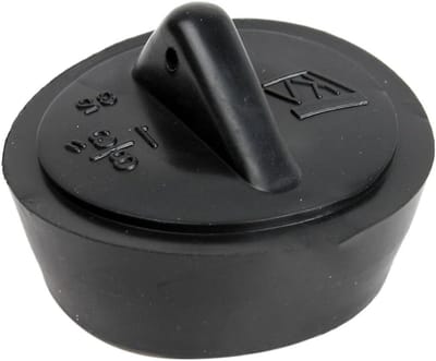 Afvoer Rubber - Wastafel Stop - Badkamer Lekdicht Maken - Universele Pasvorm - 32mm Diameter - Zwart