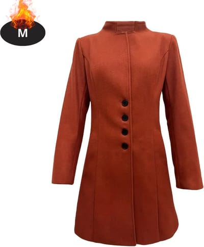 Livano Mantel Dames - Tussenmantel - Jas - Mantelpakje - Trenchcoat - Overjas - Overcoat - Winter - Baksteenrood - M