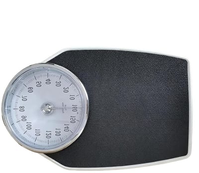 Mechanische Personenweegschaal - Huishoudelijke Weegschaal - Gewicht Monitoren - Robuuste Duurzaamheid - 350 lb Capaciteit - Zilver