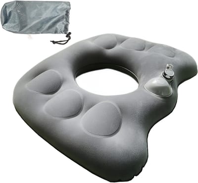 Inflatable Seat Ring, Coccyx Relief, Seat Ring After On, for Hemorrhoids, Stiff Pain Wheelchairs, Grey - ShopVlot