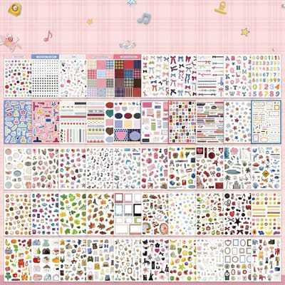 Nieuw 50 Vel Stickers Boek a5 Kleurrijke Winkel Serie Scrapbook Sticker DIY Cadeau Materiaal Decoratieve Stickers Journal Decoratie