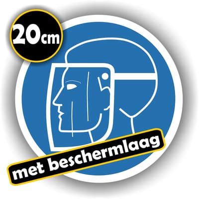 Jerma - Spatscherm Verplicht - Sticker – Ø 20 cm – PVC Vrij – Vinyl - Weerbestendig - Zelfklevend