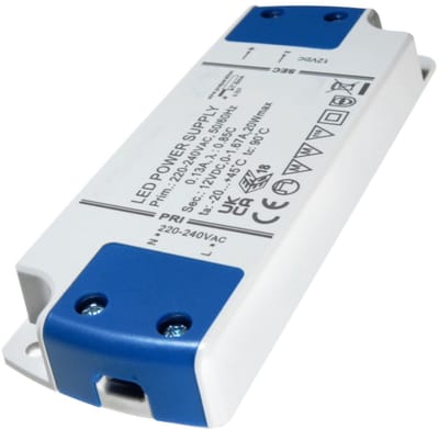 LED trafo 12VDC - 0-20 watt - voor verlichting - super plat - 12V 230V transformator - max 20 watt - 220V naar DC voeding - niet-dimbaar