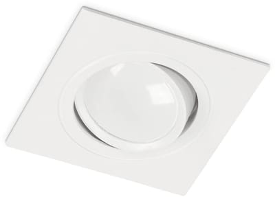 Kwazar Luminaire inbouwframe GU10-fitting LED-inbouwspot vierkant inbouwspot draaibaar inbouwlamp max. 50W 230V plafondspot RIK.13 wit