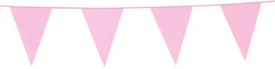 2x Vlaggenlijn Baby Roze 10 meter - Verjaardag Feest Party Festival Poolparty Decoratie