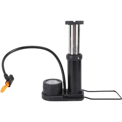 Pompe à pied portable noire haute efficacité avec manomètre pour vélo électrique gray