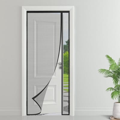 Vliegengaas deur - Muggengordijn raam - Insecten buiten houden - Magnetische sluiting - 100x220 cm - Zwart