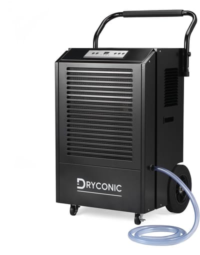 Dryconic Bouwdroger 90L – Professionele luchtontvochtiger – ContinuousDrain® – Auto-Defrost – JobSite™ metalen behuizing – Extra grote luchtinlaat