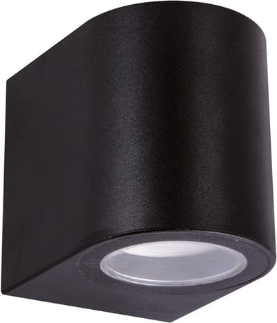GAMP - Wandlamp voor aan de buitenmuur | Verlichting bij voordeur | Waterdichte buitenlamp | Spot naar beneden stralend | Kunststof | Zwart