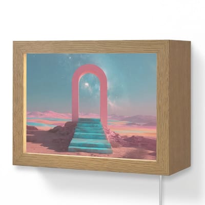 Wandlamp 20x15 cm - Oplaadbaar - Trap - Boog - Sterrenhemel - Wandlampen binnen woonkamer - Slaapkamer lamp met kabel - Decoratieve nachtlamp - Vloerlamp snoer