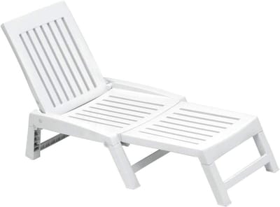 Kinderbed Chaise Longue - Zonnebed Tuin - Ontspannen Buiten - Inklapbaar Ontwerp - Niet gespecificeerd - Wit