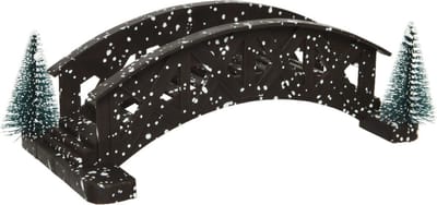 Lumineo kerstdorp miniatuur bruggetje - 19 cm - kunststof - omgeving accessoires