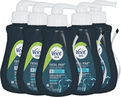 Veet - Men - Ontharingscreme Gevoelige for Men 400ML - 5 Stuks - Voordeelverpakking
