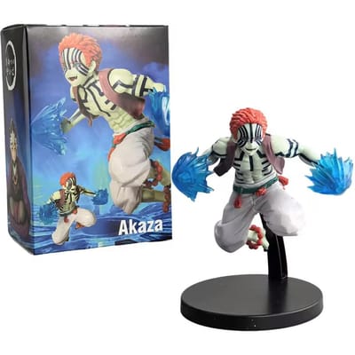 15cm Anime Figuur Demon Slayer Figuren Slayer Akaza Pop Figuurtje Krijger Actiefiguur Model Leuke Speeltjes Anime Model Figuur Auto Pop gray