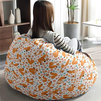 Zitzakhoes - Stoelhoes - Ontspannen Zitten - Machinewasbaar - 70x80 cm - Bloemenpatroon