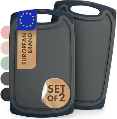 Blumtal Snijplank Kunststof Variera - BPA Vrij - 25 x 15 cm - Grijs - Set van 2