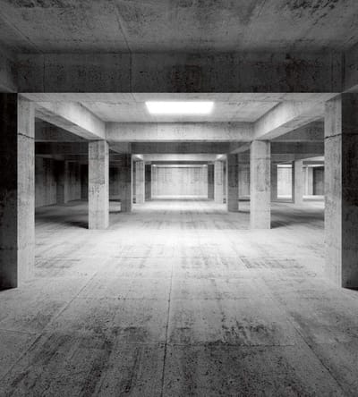 Fotobehang - Industrial Hall 225x250cm - Vliesbehang