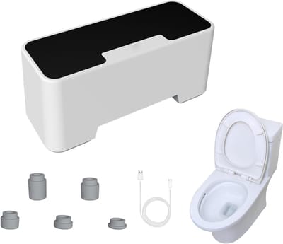 Automatische toiletspoeler - Slimme toiletspoeler - Hygiënisch doorspoelen - Contactloze infraroodsensor - 180 dagen werktijd - Wit