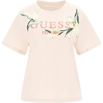 Dames-T-shirt Guess Logo Flowers