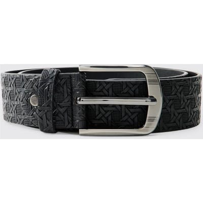Pu Riem Met Reliëf Textuur | Black | Size Small