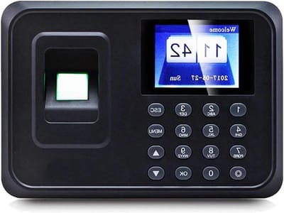 Vingerafdruk Tijdregistratie - Werknemer Klokrecorder - Personeel Aanwezigheid - Biometrische Herkenning - 170x117x30mm - Zwart