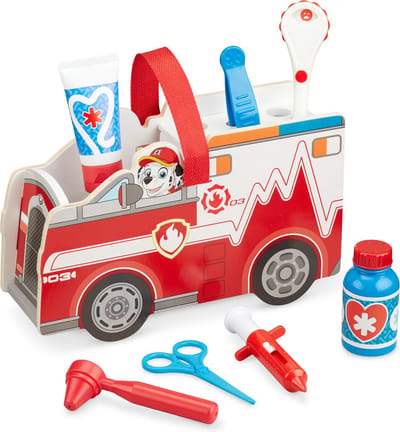 Paw Patrol Marshall's Wooden Rescue Caddy - marshall - houten voertuig - paw patrol - speelgoedvoertuig