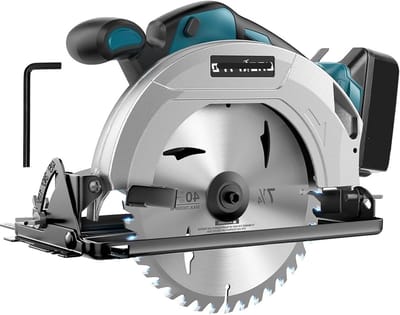 Elektrische Cirkelzaag - Snoerloze Zaag - Hout Bewerken - Borstelloze Motor - 7 Inch Blad - Zwart