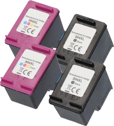Huismerk geschikt voor HP 304XL Inktcartridges - 4 Inktpatronen - Geschikt voor DeskJet 2620 - 2630 - 3720 - 3762 - Envy 5010 - 5020 - 5030