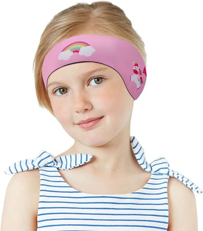 Neopreen Zwemhoofdband met Oorbescherming en Dinosaurus Design voor Kinderen