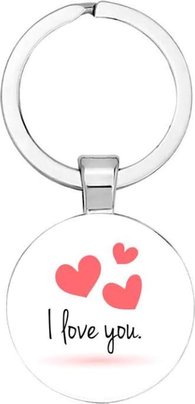 Akyol - i love you Sleutelhanger - Liefde - Geliefde - Ik hou van jou - leuke kado voor je geliefde - Valentijn - 2,5 x 2,5 CM