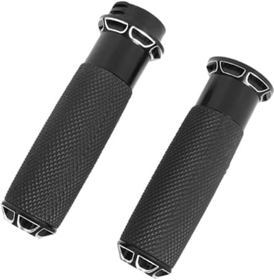 Motorfiets Handgrepen - Stuur Grepen - Comfortabel Rijden - Aluminium Rubber Combinatie - 25 mm Gat - Zwart