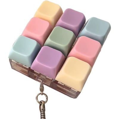 Toetsenbord Fidget Speelgoed Toetsenbord Fidget Sleutelhanger Toetsenbord Decompressie Knop Vinger Klikker Speelgoed Knop Stressverlichting Fidget Speelgoed