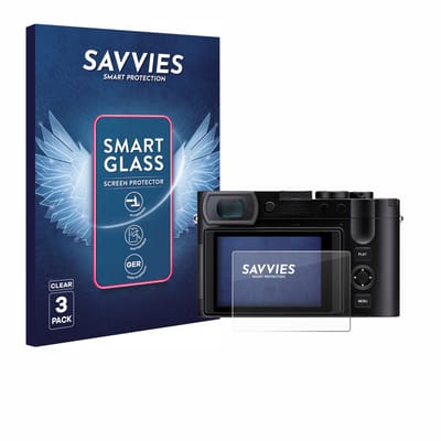 3 Stuks Savvies Screenprotector - geschikt voor Leica Q3 / Q3 43 - beschermfolie glas transparant