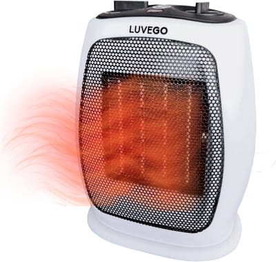 Luvego Elektrische Kachel 1800W - Keramische Ventilatorkachel - Heater - Verwarming Electrisch - Wit